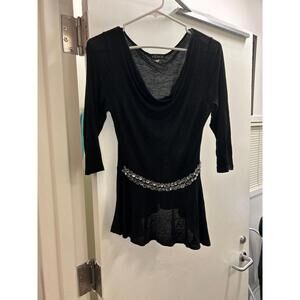 Venus  asymmetrical Dress Shirt with Rhinestone